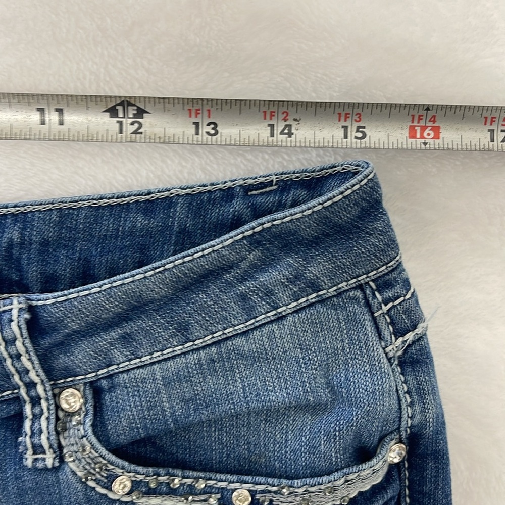 Earl Jeans Cropped Embroidered Sequined Sz 12‎ - Picture 6 of 8
